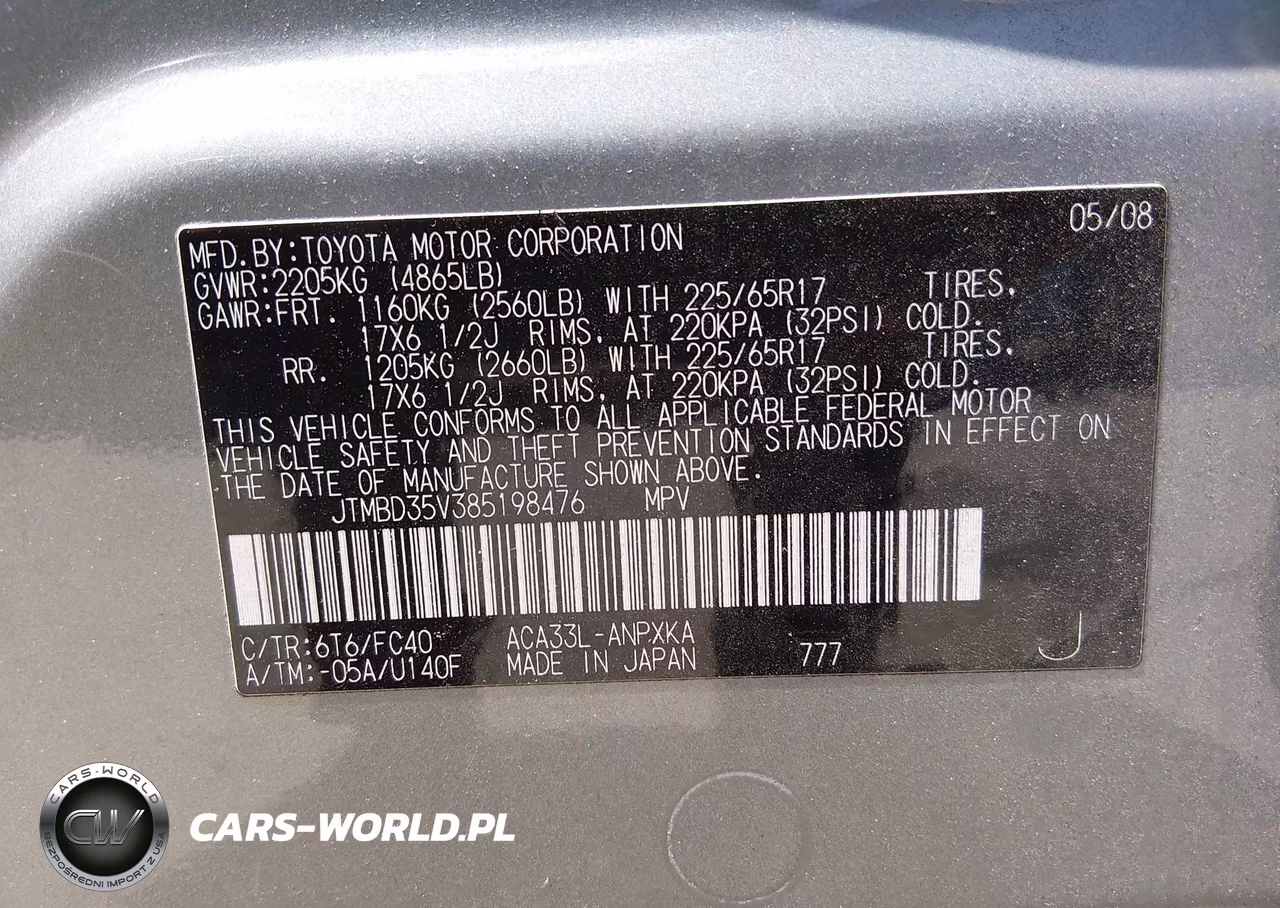 2008 Toyota Rav4 VIN:JTMBD35V385198476 - 9