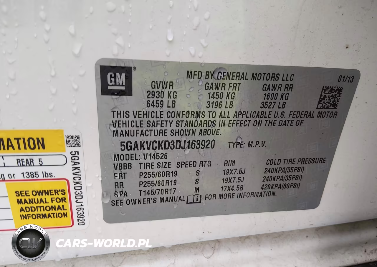 2013 Buick Enclave Leather VIN:5GAKVCKD3DJ163920 - 9