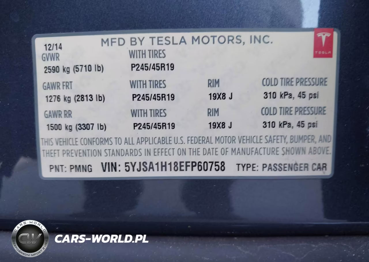 2014 Tesla Model S P85 VIN:5YJSA1H18EFP60758 - 9