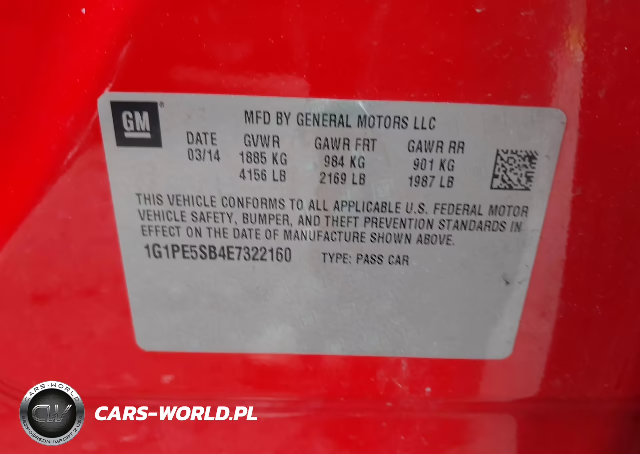 2014 Chevrolet Cruze 2Lt Auto VIN:1G1PE5SB4E7322160 - 9