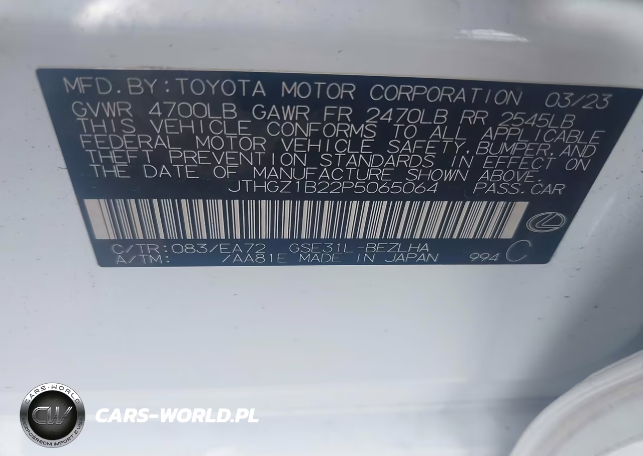 2023 Lexus Is 350 F Sport VIN:JTHGZ1B22P5065064 - 9