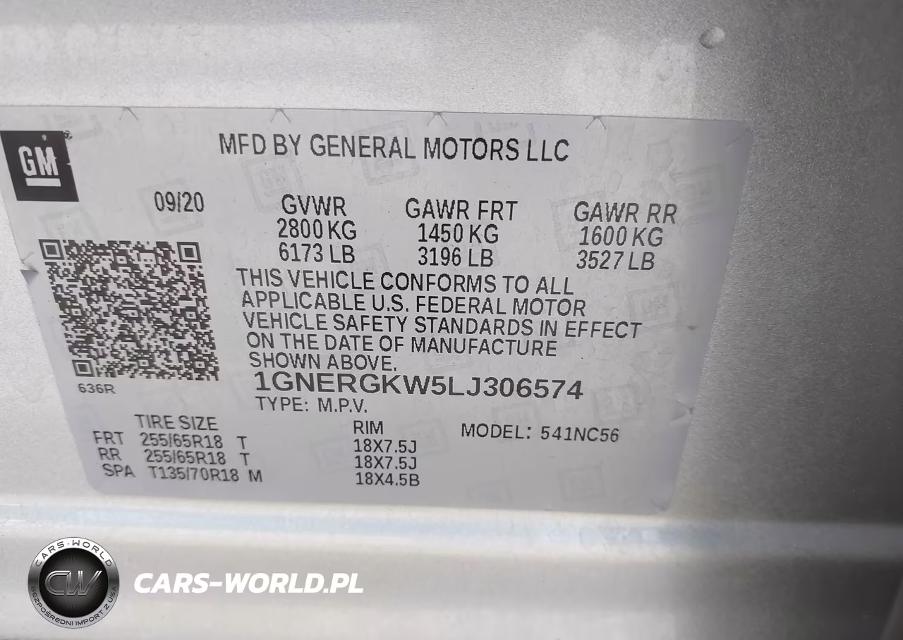2020 Chevrolet Traverse Fwd Lt Cloth VIN:1GNERGKW5LJ306574 - 9