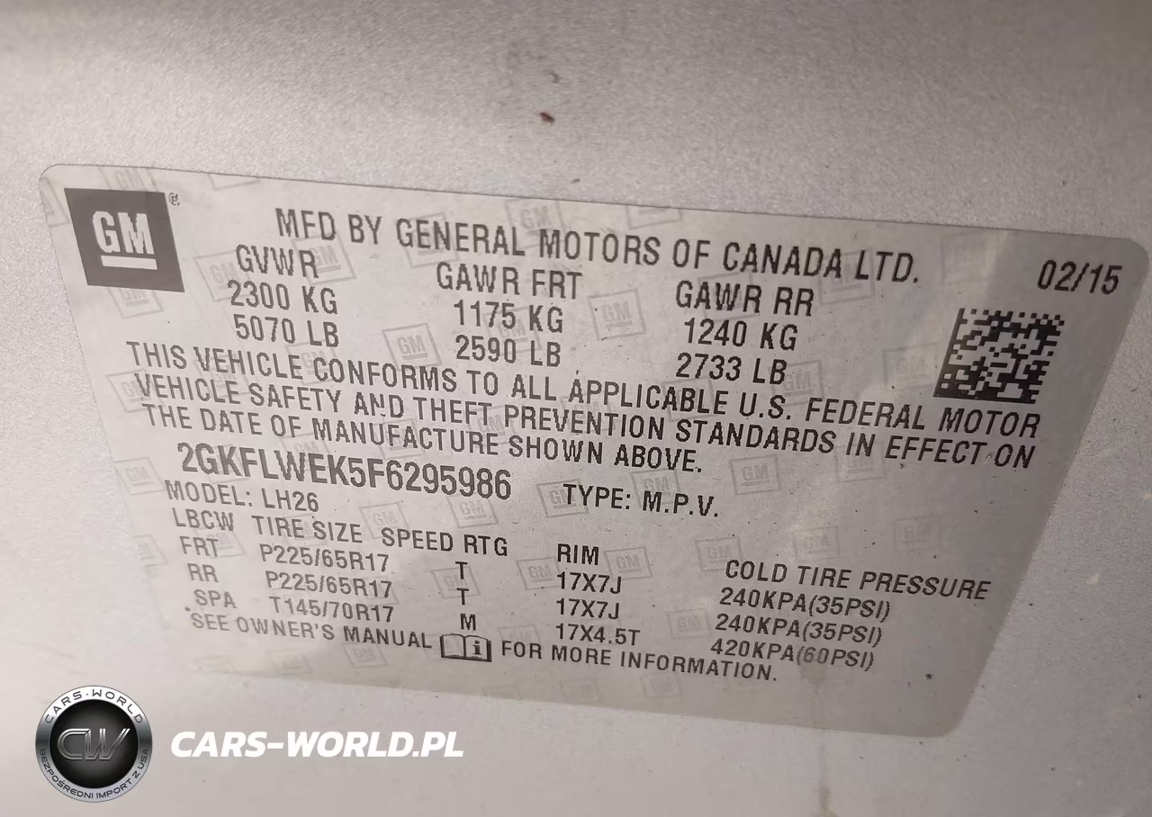 2015 GMC Terrain Sle-2 VIN:2GKFLWEK5F6295986 - 9