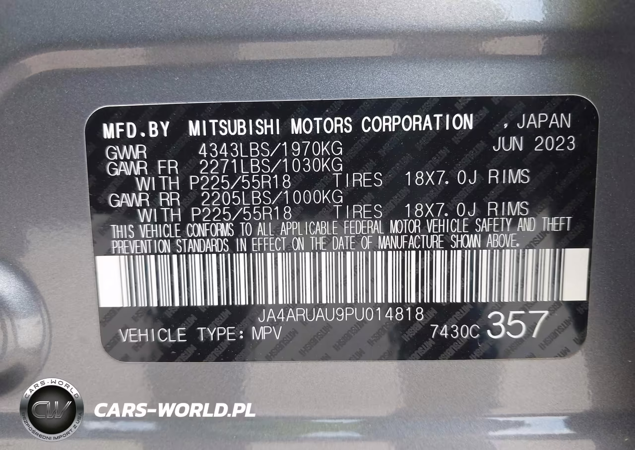 2023 Mitsubishi Outlander Sport 2.0 Es Awc-2.0 Le Awc-2.0 Ralliart Awc-2.0 S Awc-2.0 Se Awc VIN:JA4ARUAU9PU014818 - 9