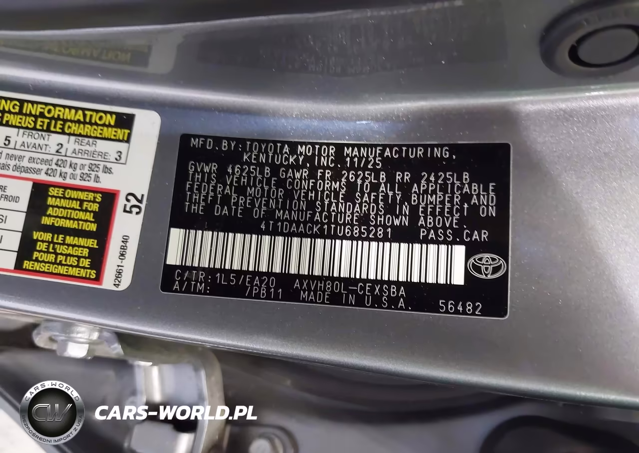 2026 Toyota Camry Se VIN:4T1DAACK1TU685281 - 9