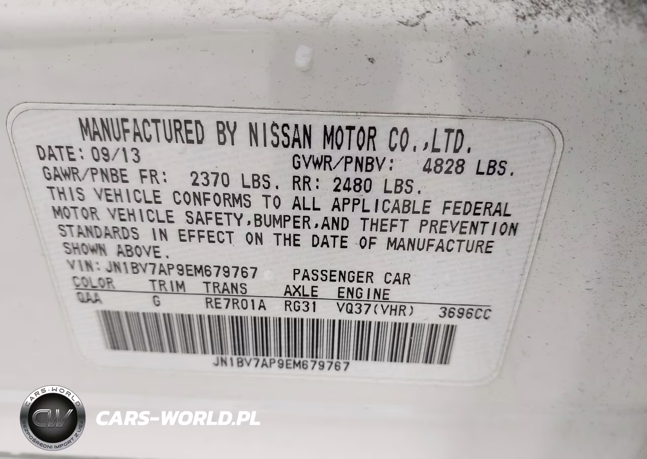 2014 Infiniti Q50 Premium VIN:JN1BV7AP9EM679767 - 9