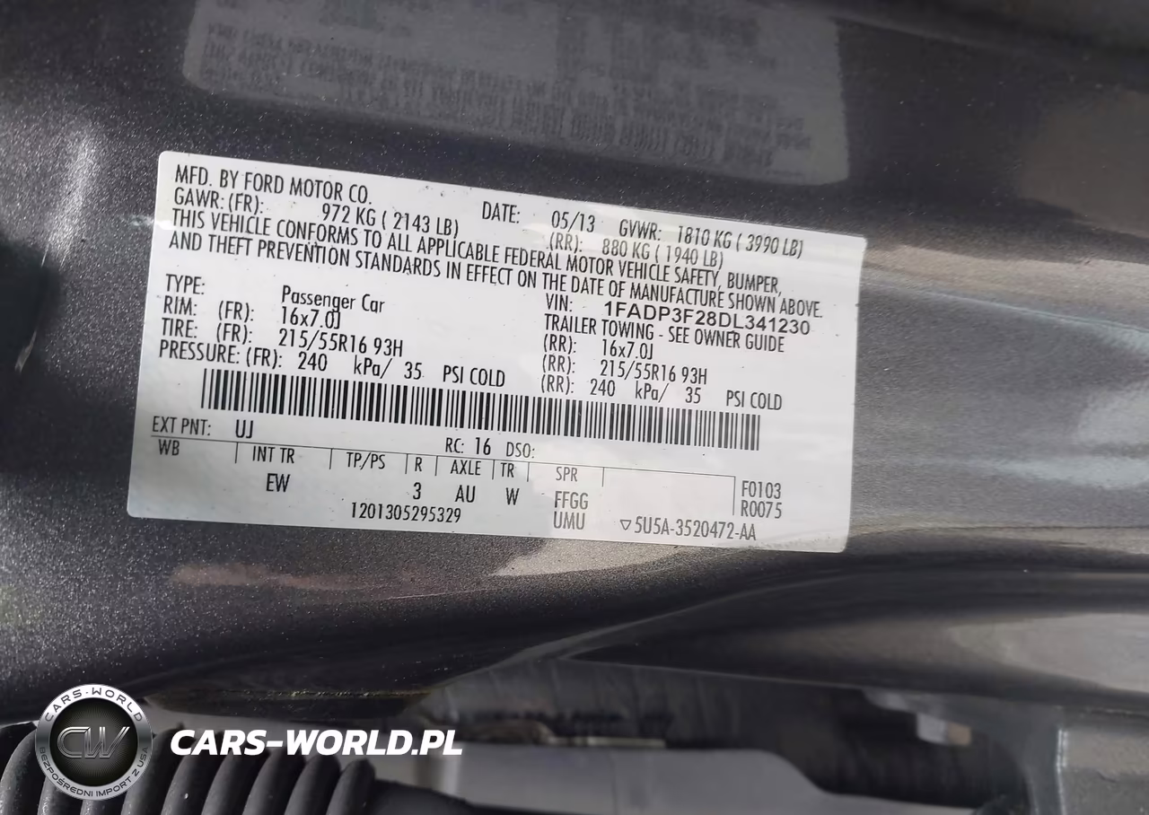 2013 Ford Focus Se VIN:1FADP3F28DL341230 - 9
