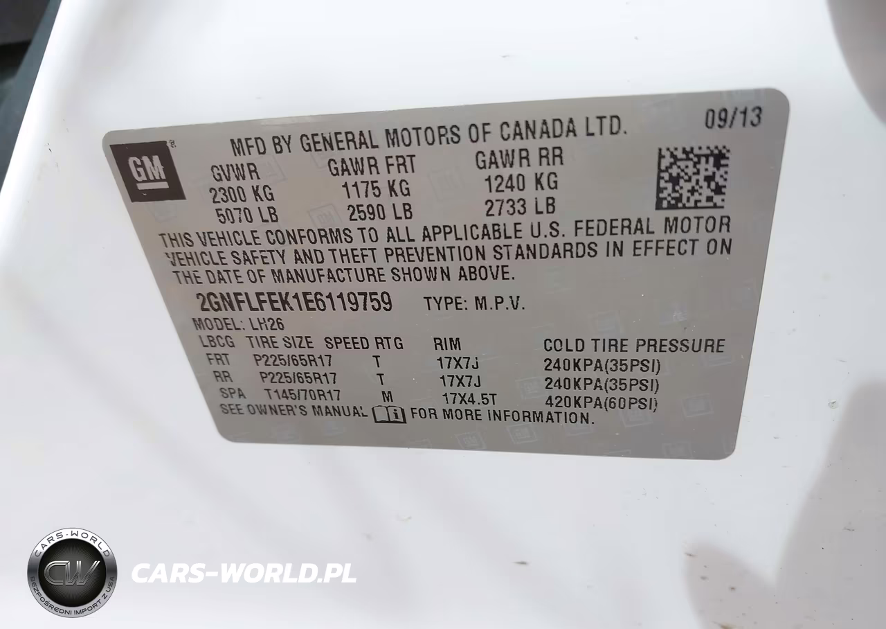 2014 Chevrolet Equinox 1Lt VIN:2GNFLFEK1E6119759 - 9