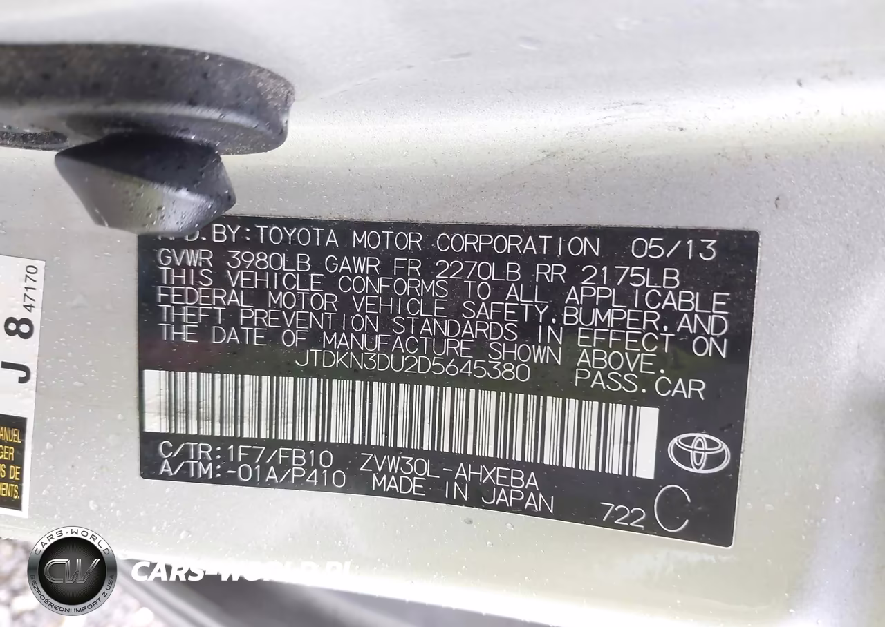 2013 Toyota Prius Three VIN:JTDKN3DU2D5645380 - 9