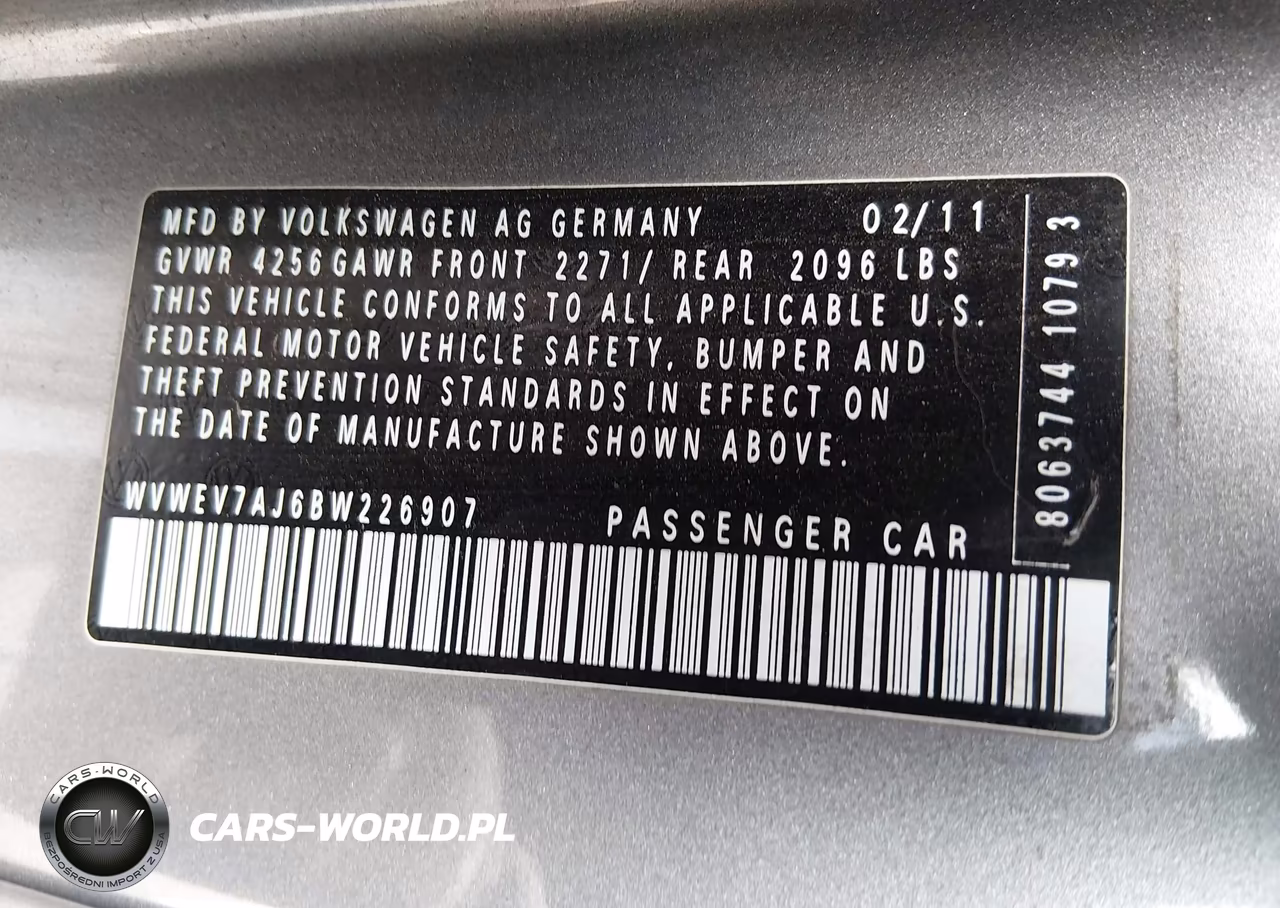2011 Volkswagen Gti 2-Door VIN:WVWEV7AJ6BW226907 - 9