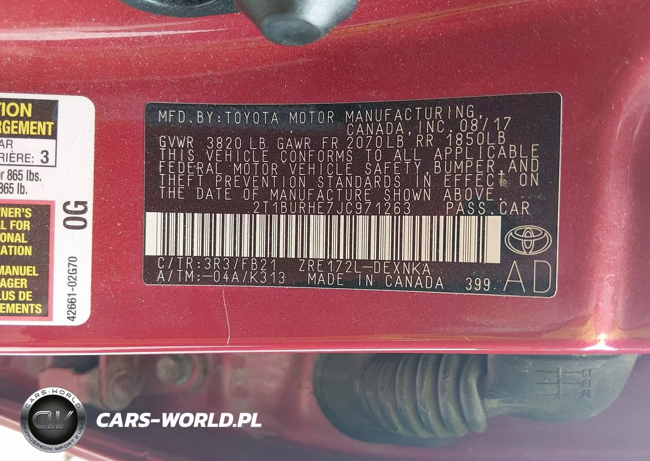 2018 Toyota Corolla Le VIN:2T1BURHE7JC971263 - 9