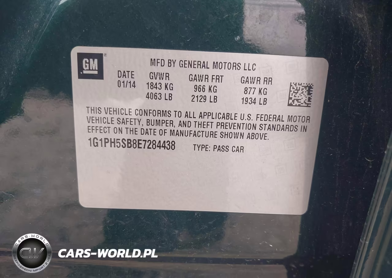 2014 Chevrolet Cruze Eco Auto VIN:1G1PH5SB8E7284438 - 9