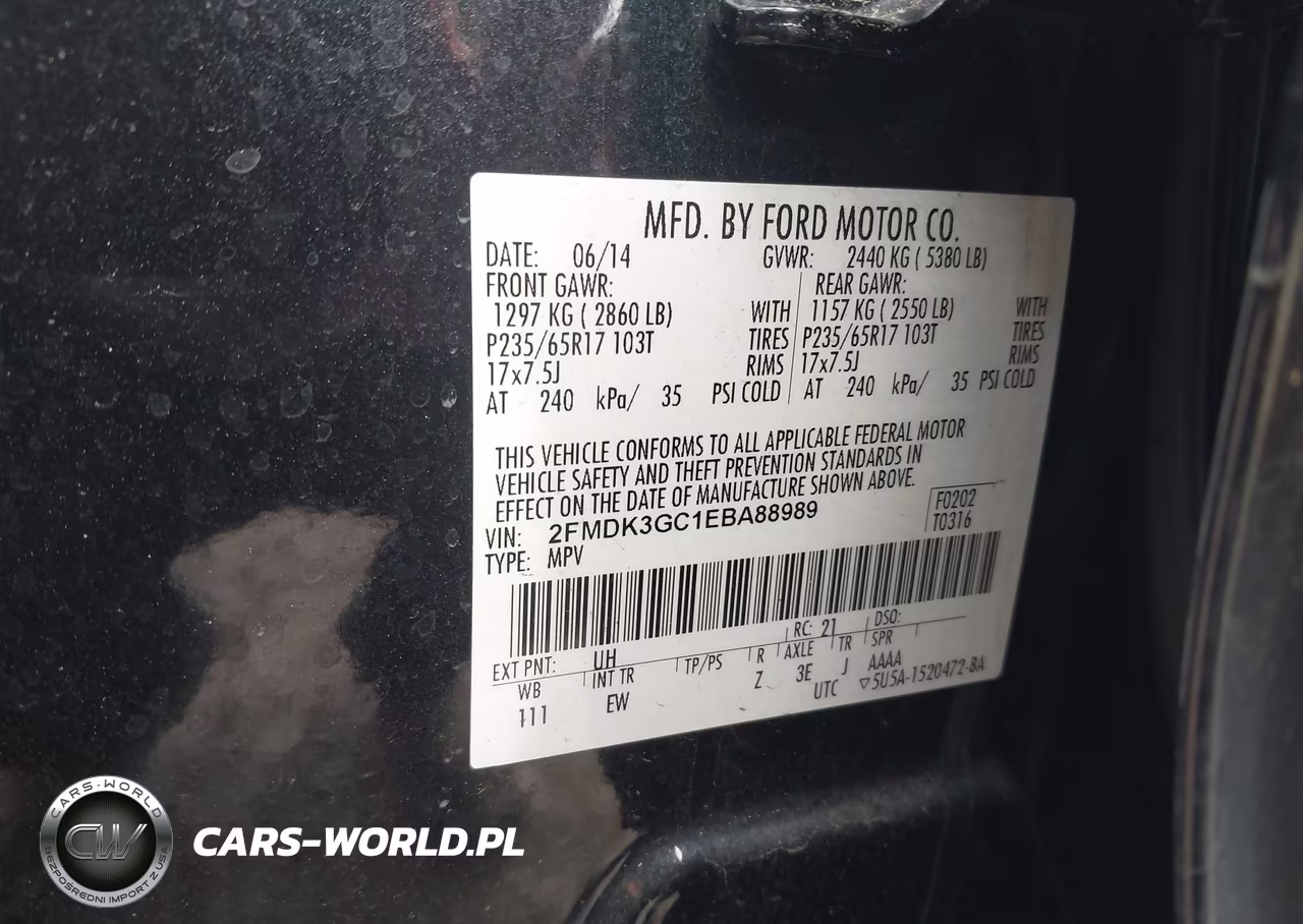 2014 Ford Edge Se VIN:2FMDK3GC1EBA88989 - 9