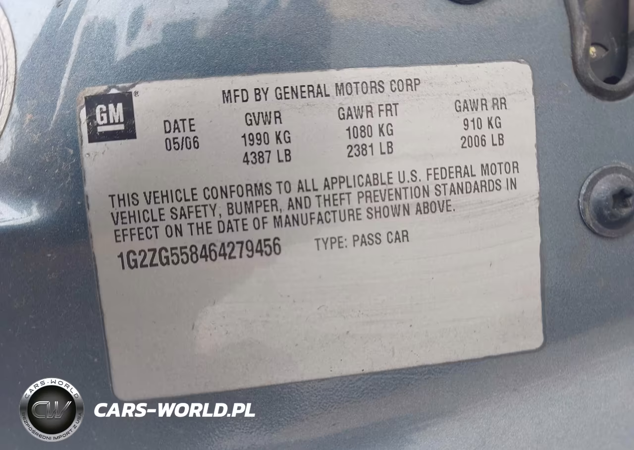 2006 Pontiac G6 VIN:1G2ZG558464279456 - 9