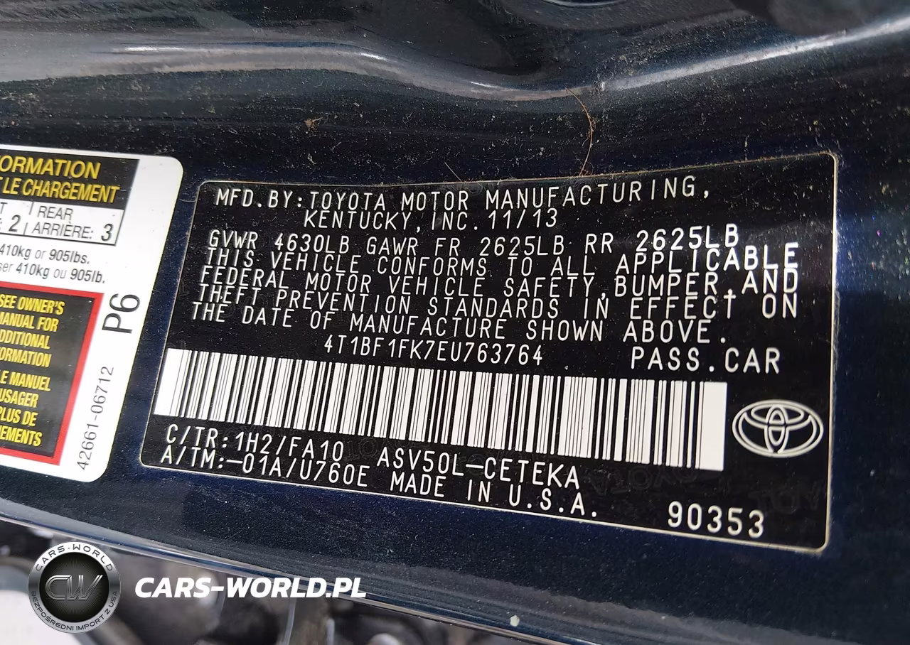 2014 Toyota Camry L VIN:4T1BF1FK7EU763764 - 9