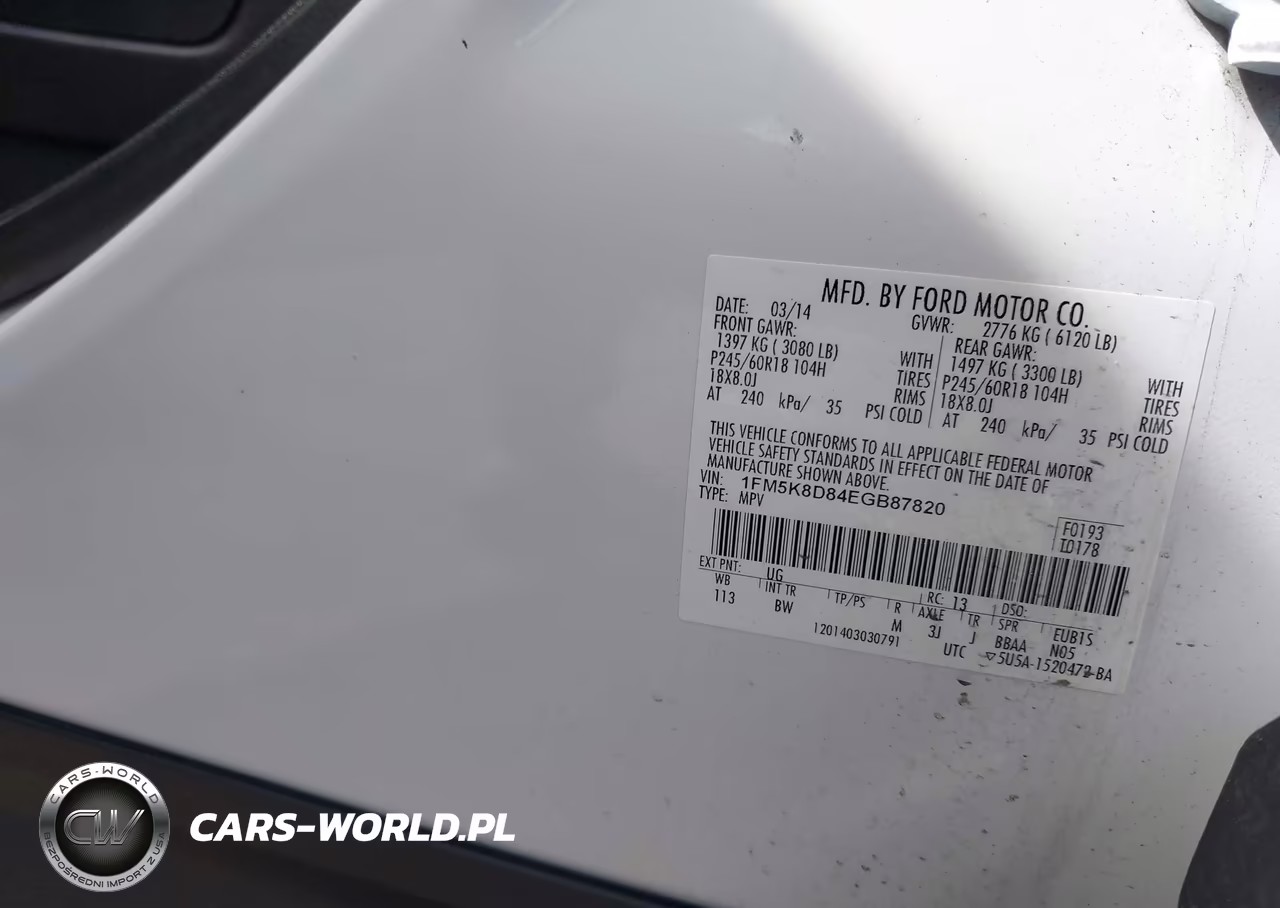 2014 Ford Explorer Xlt VIN:1FM5K8D84EGB87820 - 9