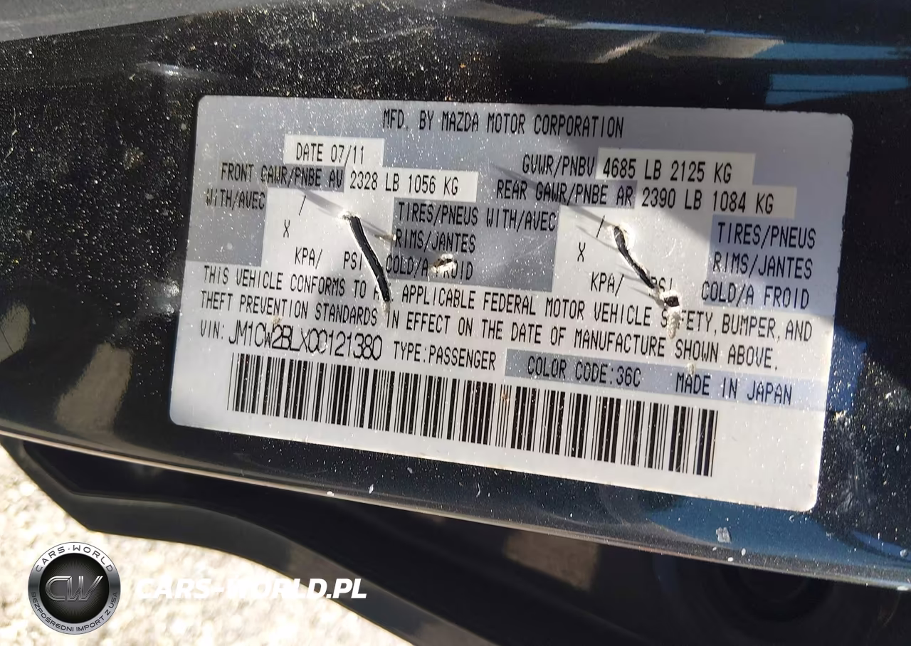 2012 Mazda Mazda5 Sport VIN:JM1CW2BLXC0121380 - 9