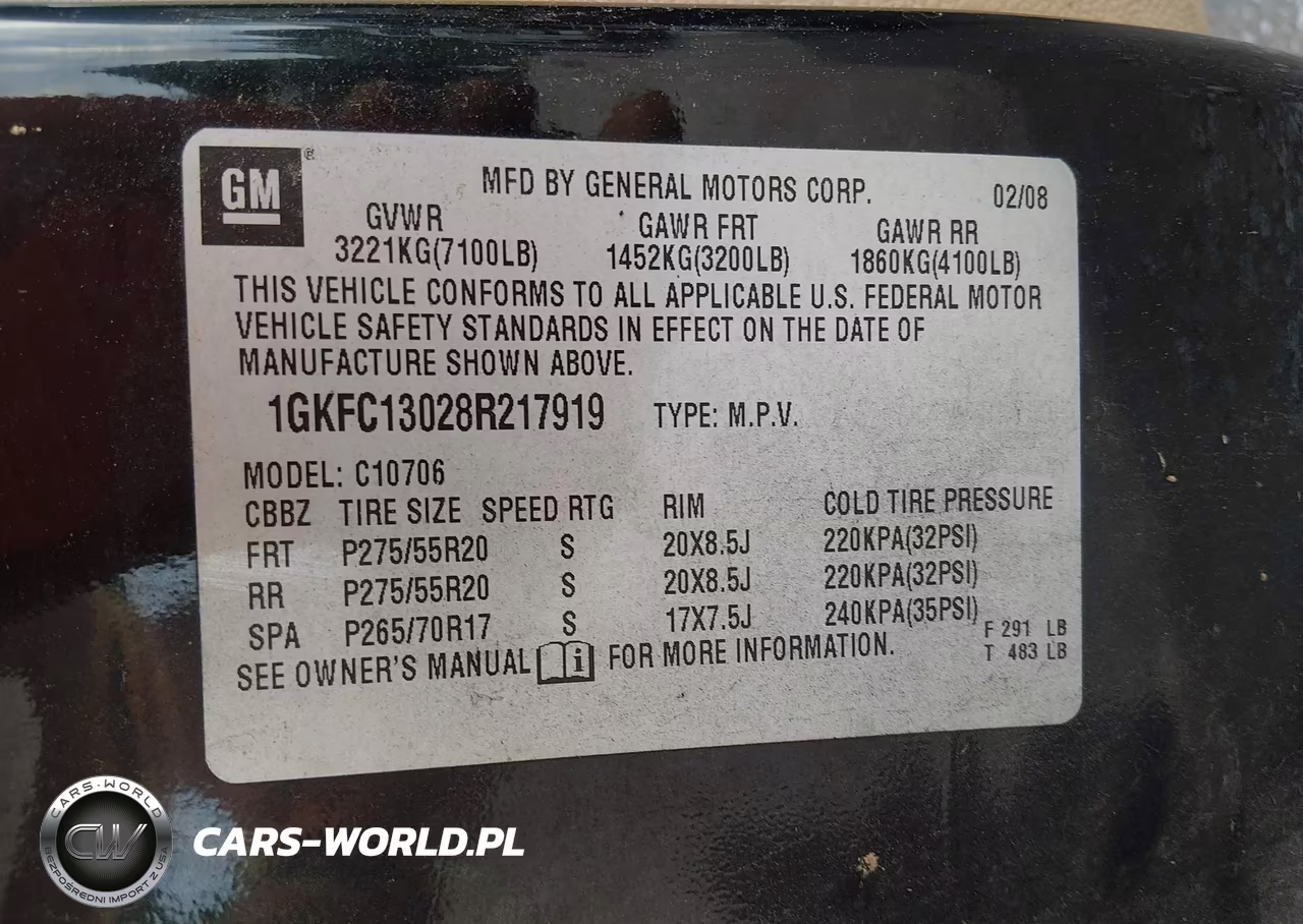 2008 GMC Yukon Slt VIN:1GKFC13028R217919 - 9
