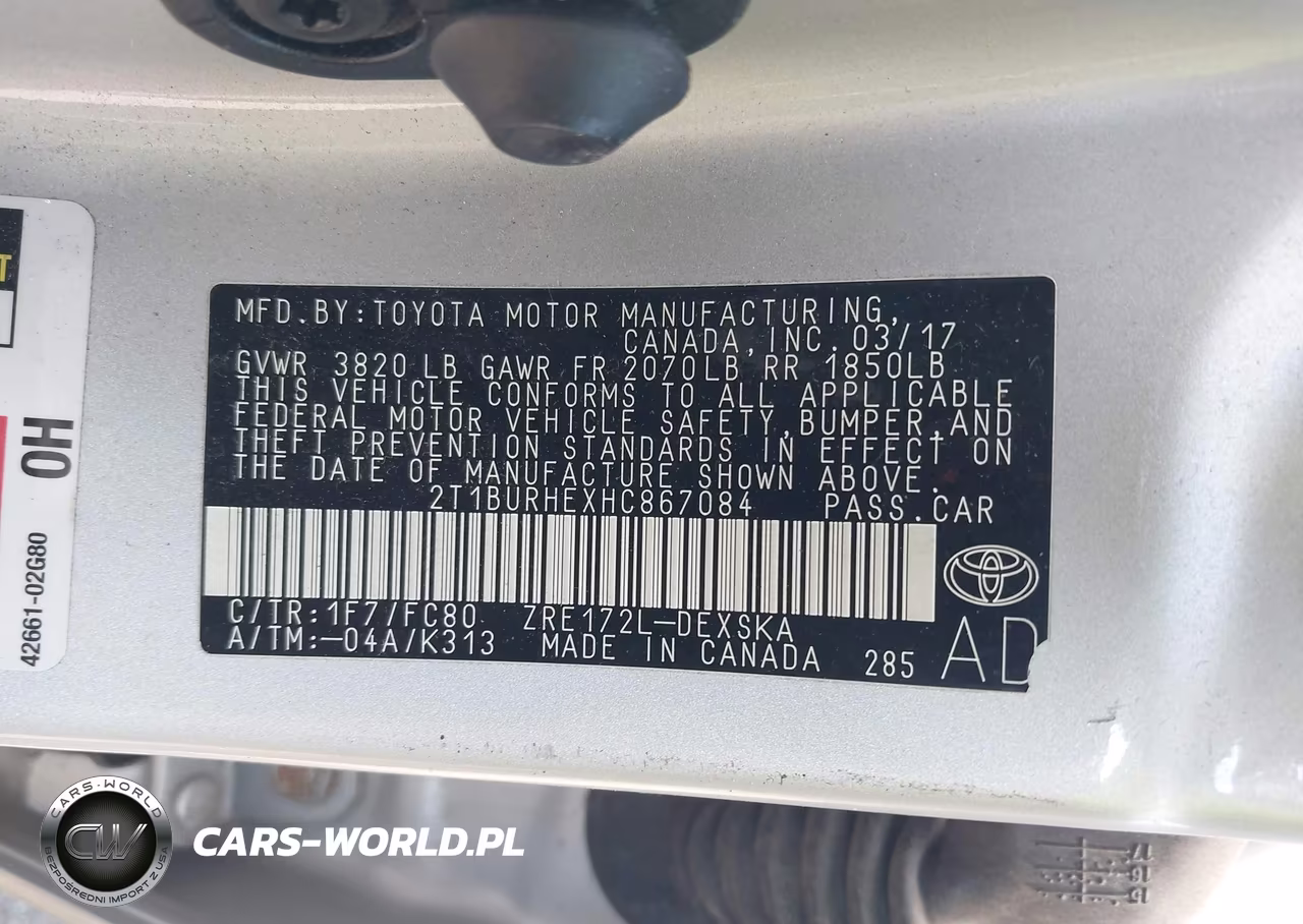 2017 Toyota Corolla Se VIN:2T1BURHEXHC867084 - 9