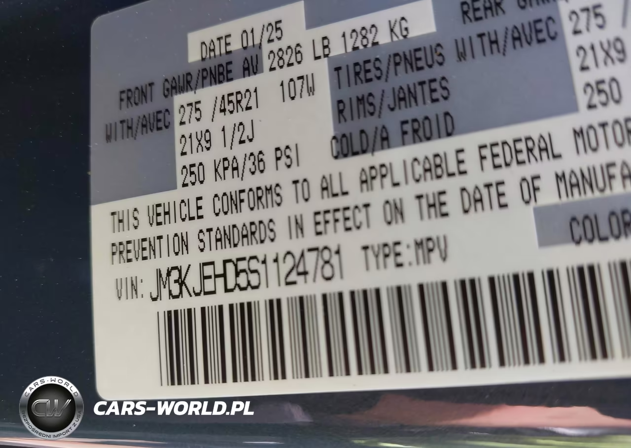 2025 Mazda Cx-70 3.3 Turbo Premium Plus Package VIN:JM3KJEHD5S1124781 - 9