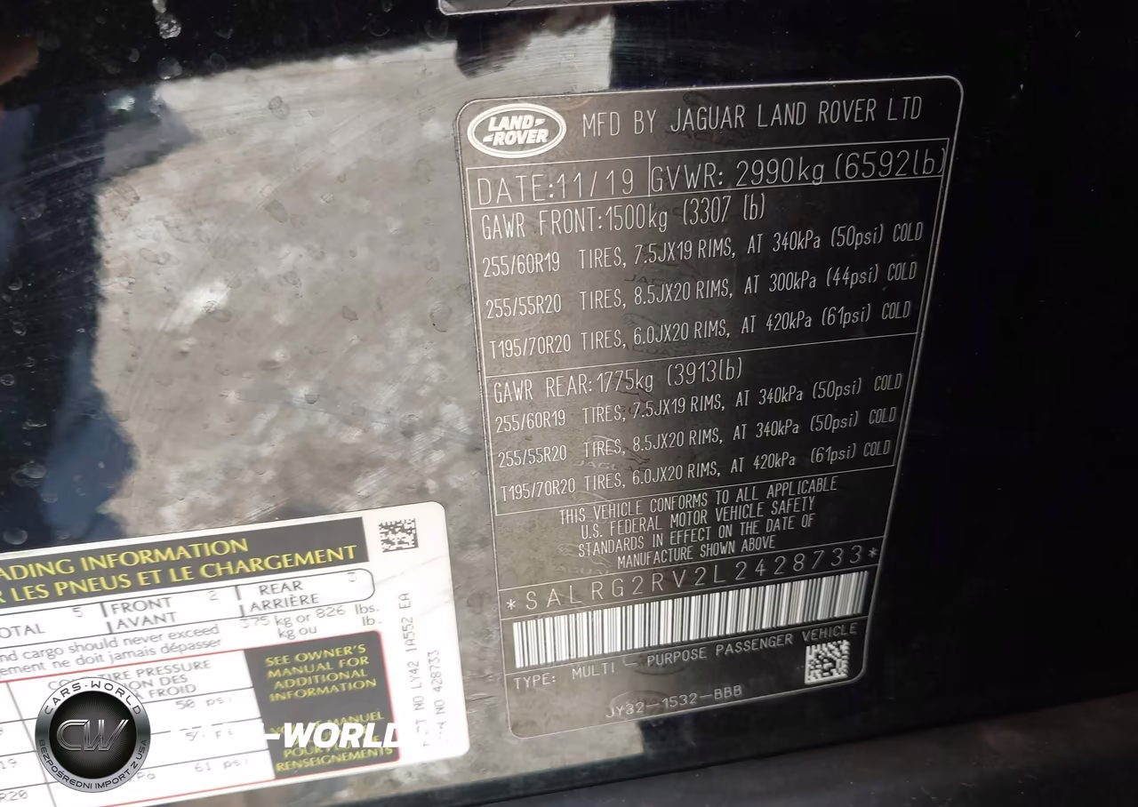 2020 Land Rover Discovery Se VIN:SALRG2RV2L2428733 - 9
