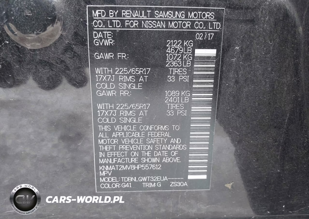 2017 Nissan Rogue Sv VIN:KNMAT2MV8HP557612 - 9