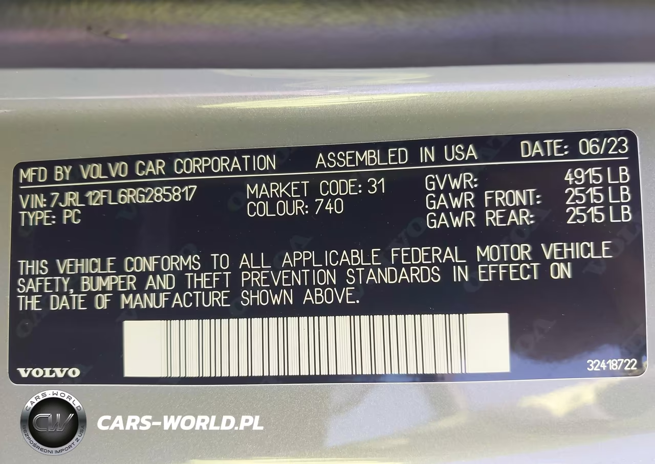 2024 Volvo S60 B5 Plus Dark Theme VIN:7JRL12FL6RG285817 - 9