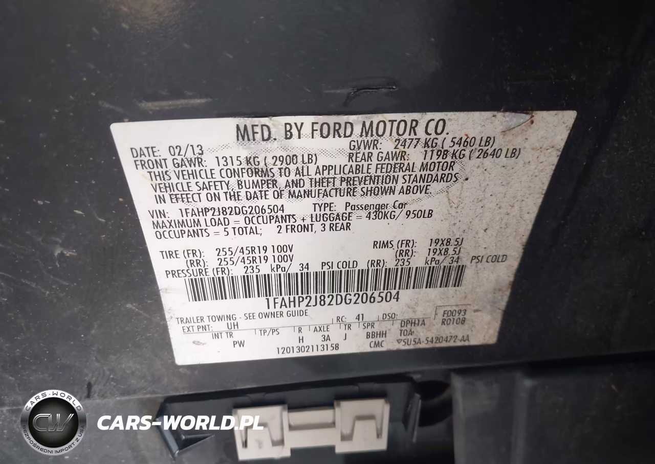 2013 Ford Taurus Limited VIN:1FAHP2J82DG206504 - 9
