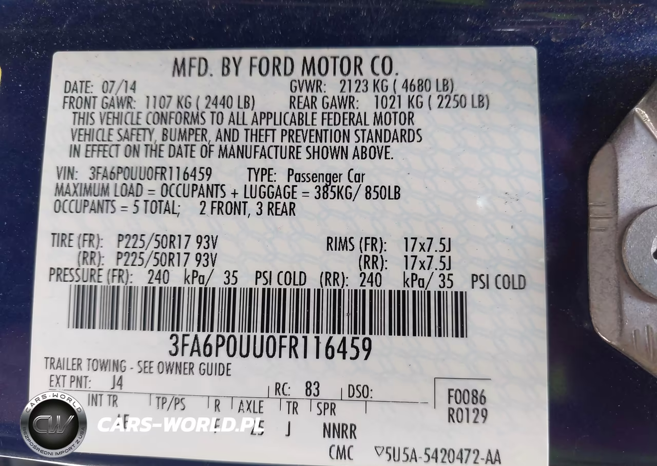 2015 Ford Fusion Hybrid S VIN:3FA6P0UU0FR116459 - 9