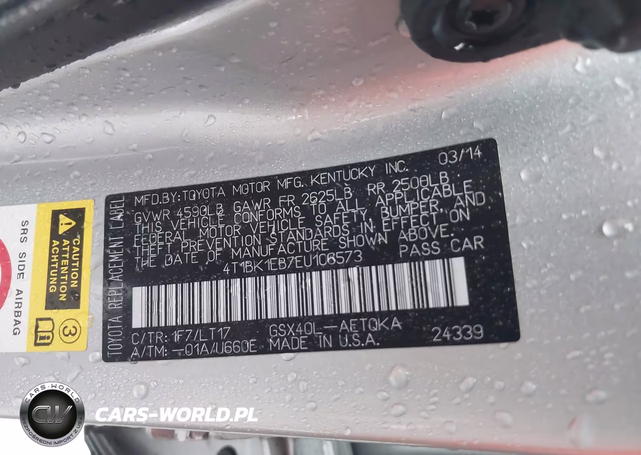 2014 Toyota Avalon Xle Touring VIN:4T1BK1EB7EU106573 - 9