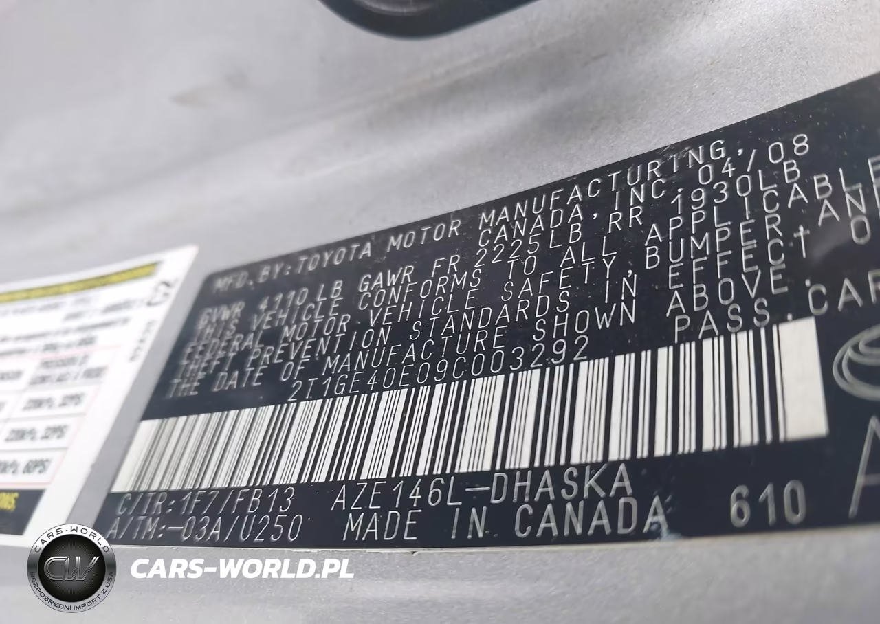 2009 Toyota Matrix Xrs VIN:2T1GE40E09C003292 - 9