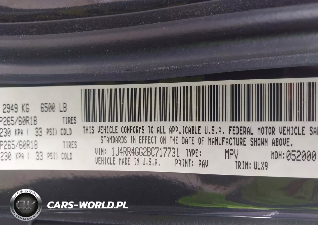 2011 Jeep Grand Cherokee Laredo VIN:1J4RR4GG2BC717731 - 9
