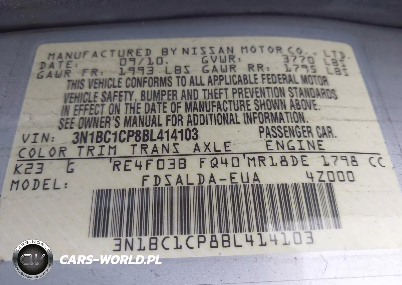 2011 Nissan Versa 1.8S VIN:3N1BC1CP8BL414103 - 9