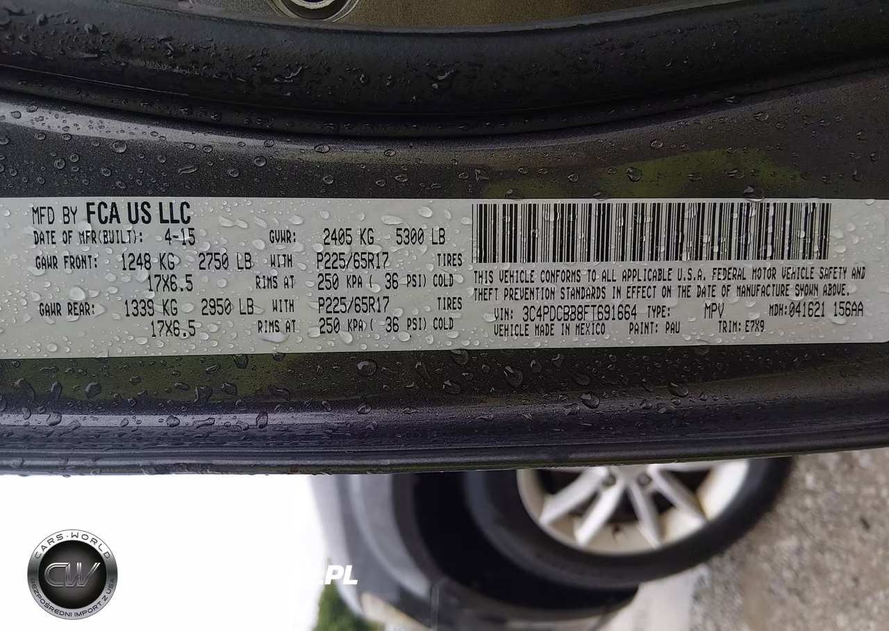 2015 Dodge Journey Sxt VIN:3C4PDCBB8FT691664 - 9