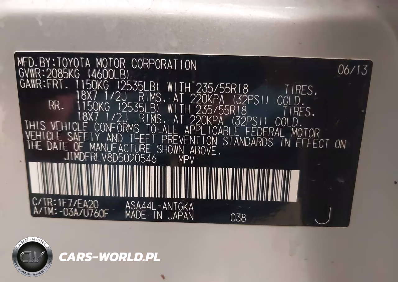2013 Toyota Rav4 Limited VIN:JTMDFREV8D5020546 - 9