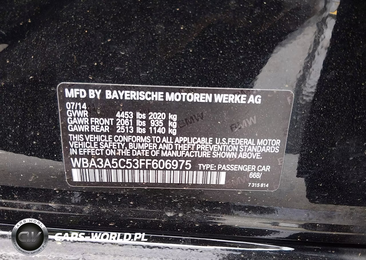 2015 BMW 328I VIN:WBA3A5C53FF606975 - 9