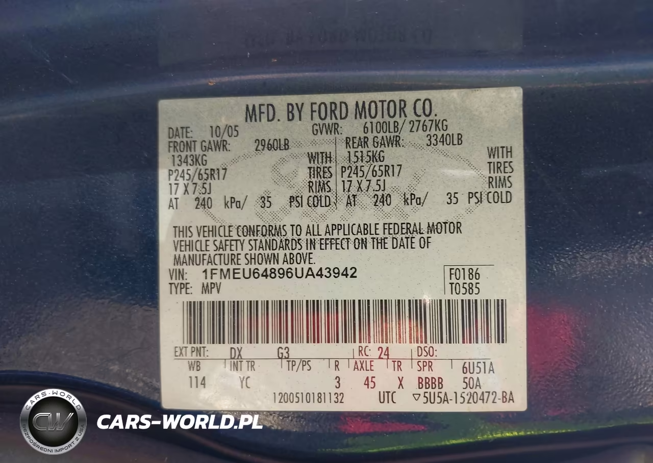 2006 Ford Explorer Eddie Bauer VIN:1FMEU64896UA43942 - 9