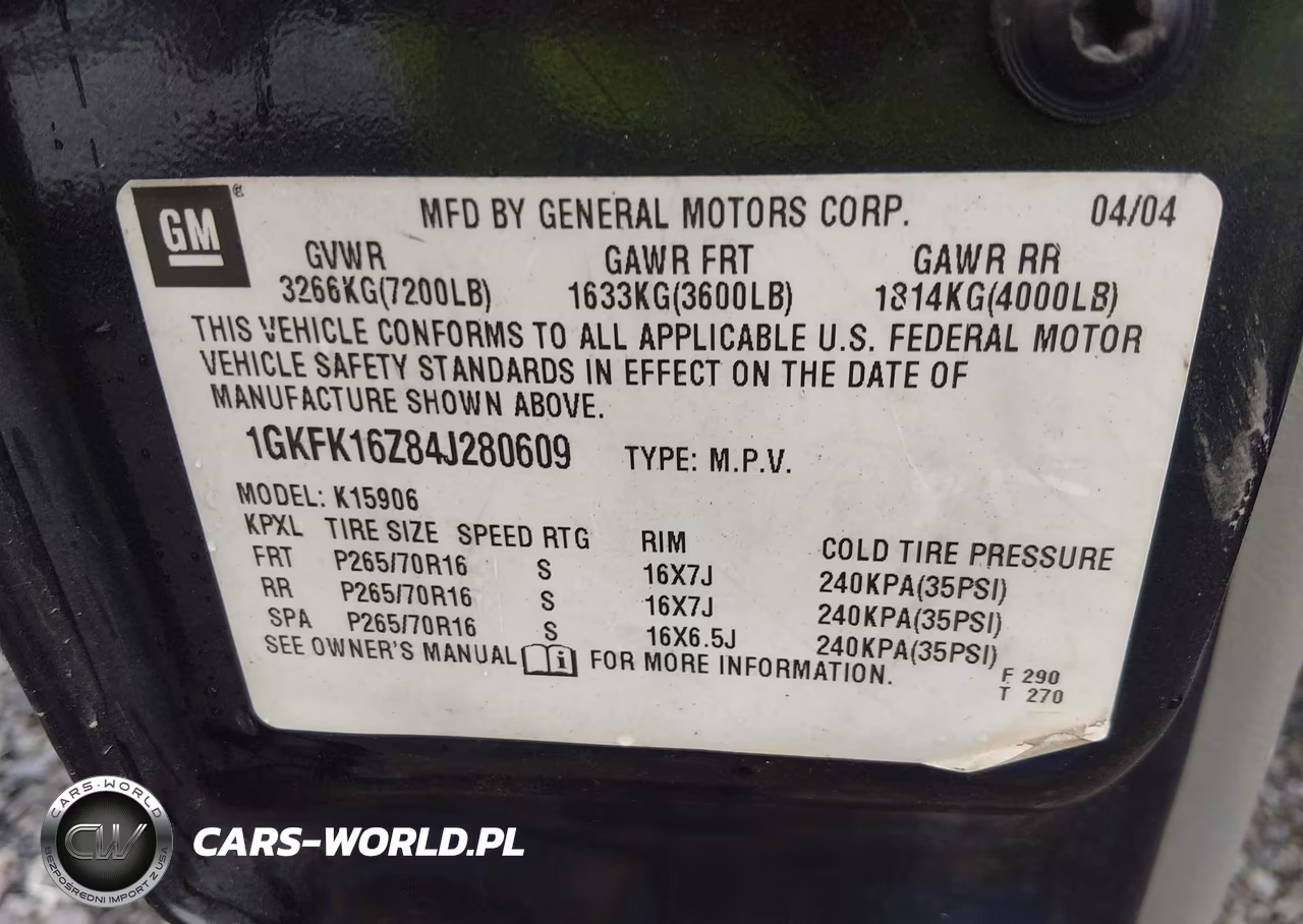 2004 GMC Yukon Xl 1500 Slt VIN:1GKFK16Z84J280609 - 9