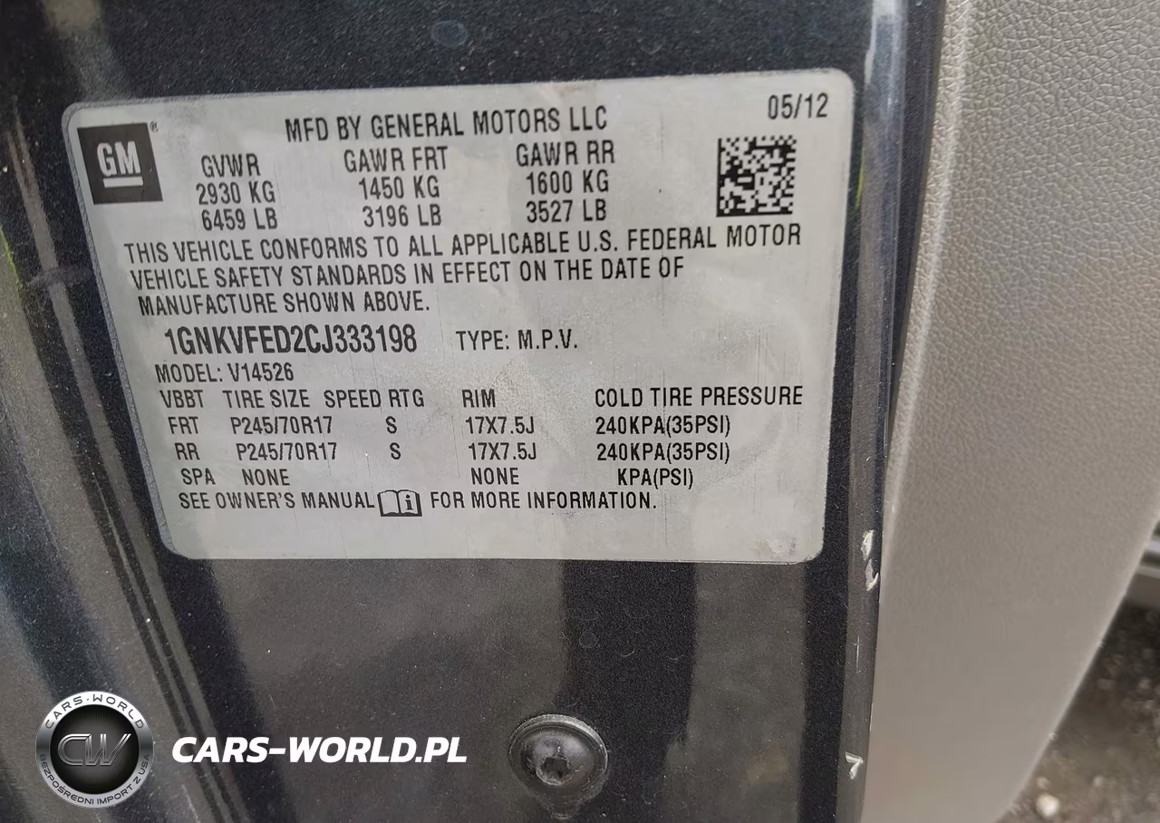2012 Chevrolet Traverse Ls VIN:1GNKVFED2CJ333198 - 9