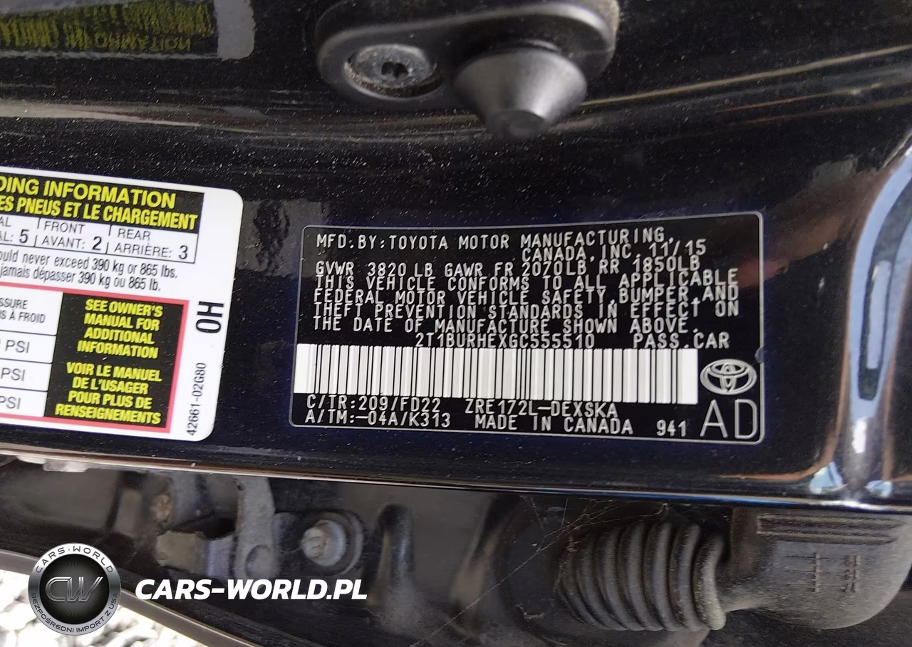 2016 Toyota Corolla S W-Special Edition Pkg VIN:2T1BURHEXGC555510 - 9