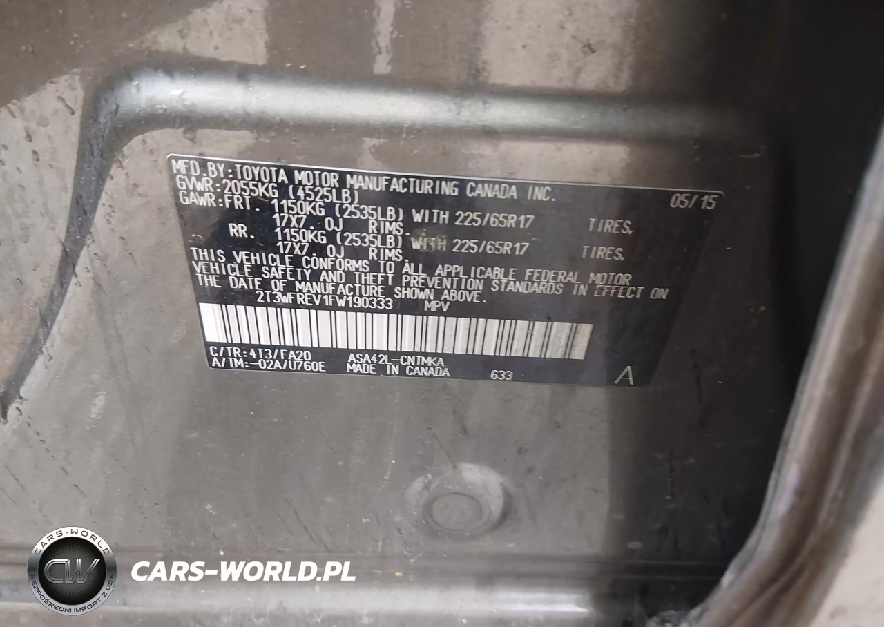 2015 Toyota Rav4 Xle VIN:2T3WFREV1FW190333 - 9