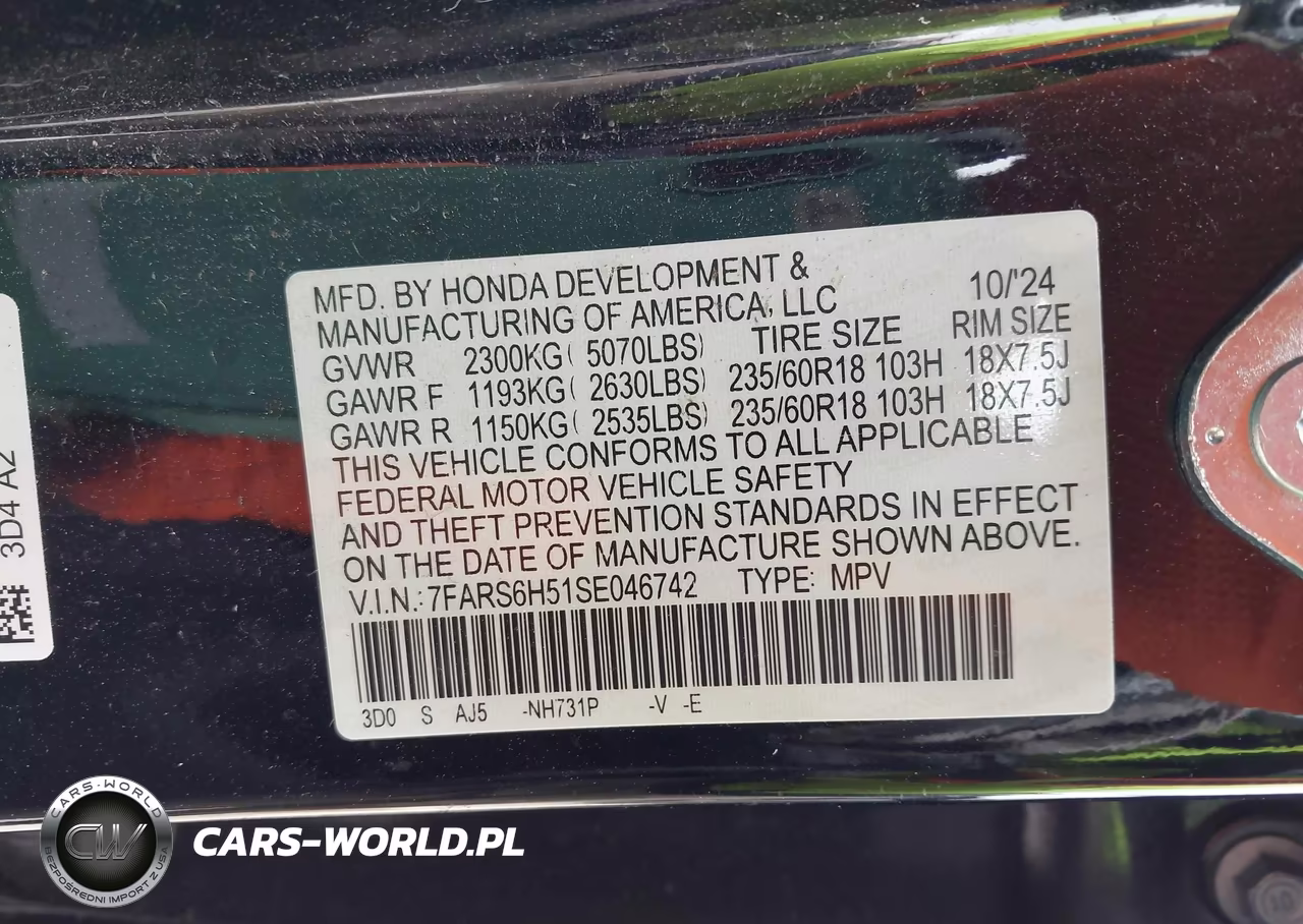 2025 Honda Cr-V Hybrid Sport VIN:7FARS6H51SE046742 - 9