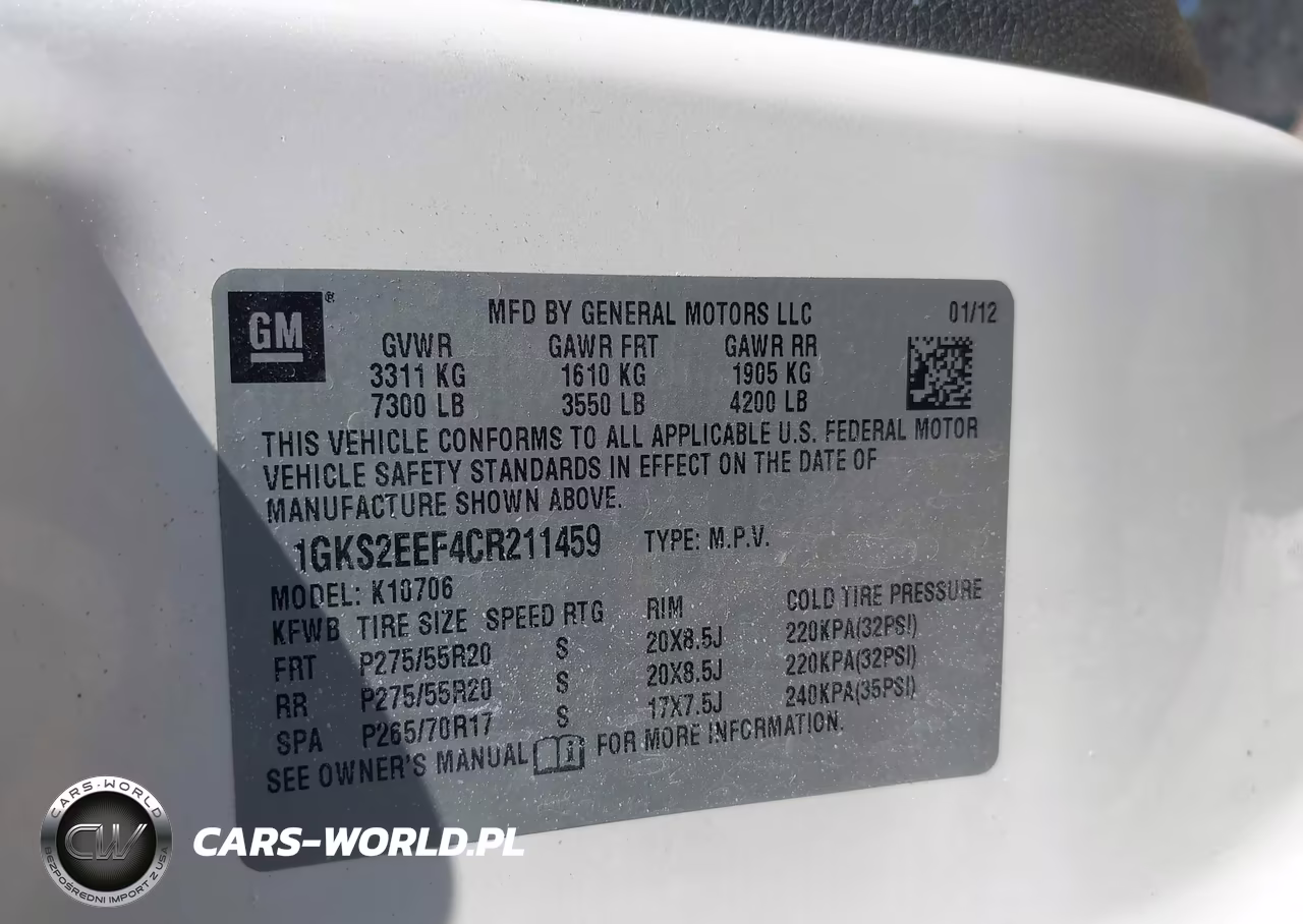 2012 GMC Yukon Denali VIN:1GKS2EEF4CR211459 - 9