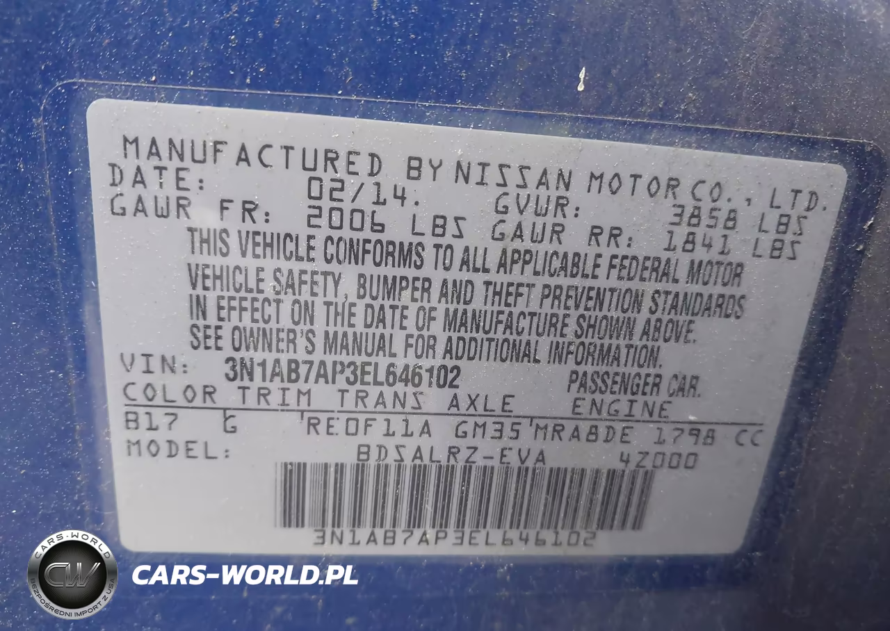2014 Nissan Sentra Sr VIN:3N1AB7AP3EL646102 - 9