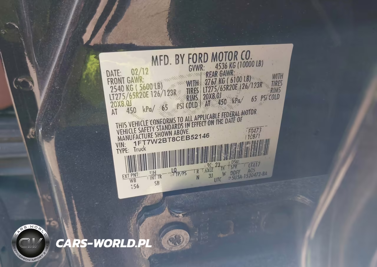 2012 Ford F-250 Lariat VIN:1FT7W2BT8CEB52146 - 9