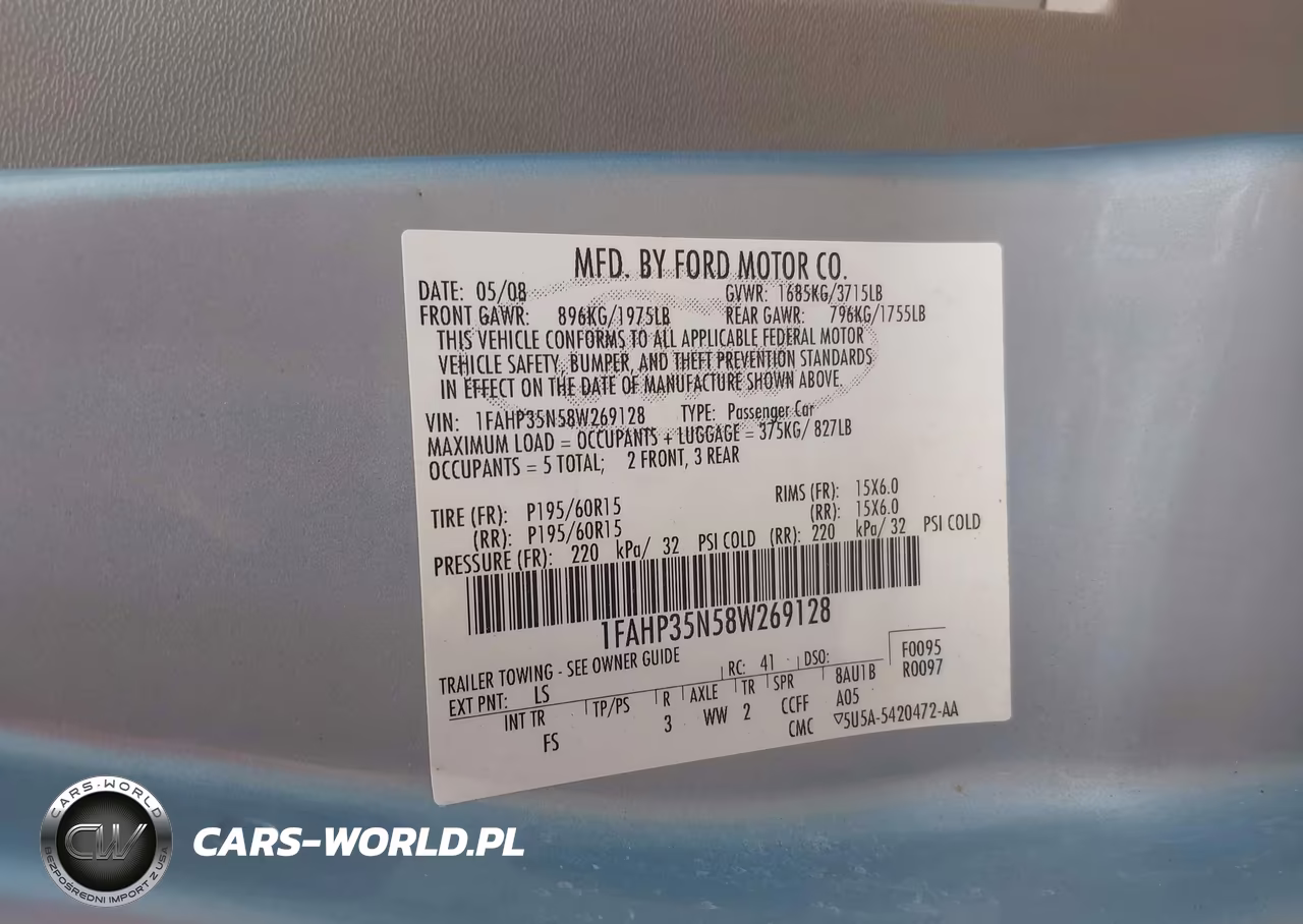 2008 Ford Focus Se VIN:1FAHP35N58W269128 - 9
