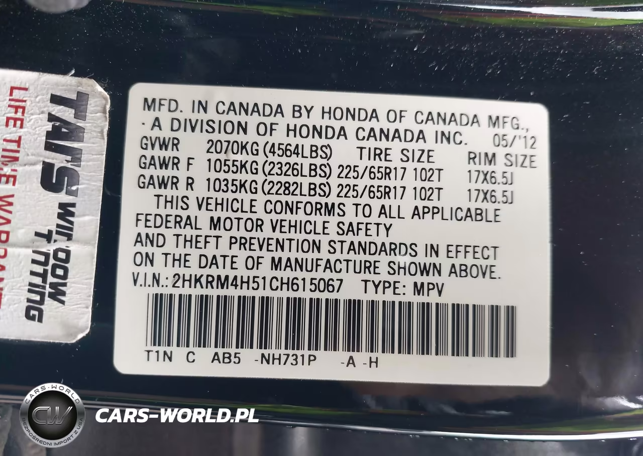 2012 Honda Cr-V Ex VIN:2HKRM4H51CH615067 - 9