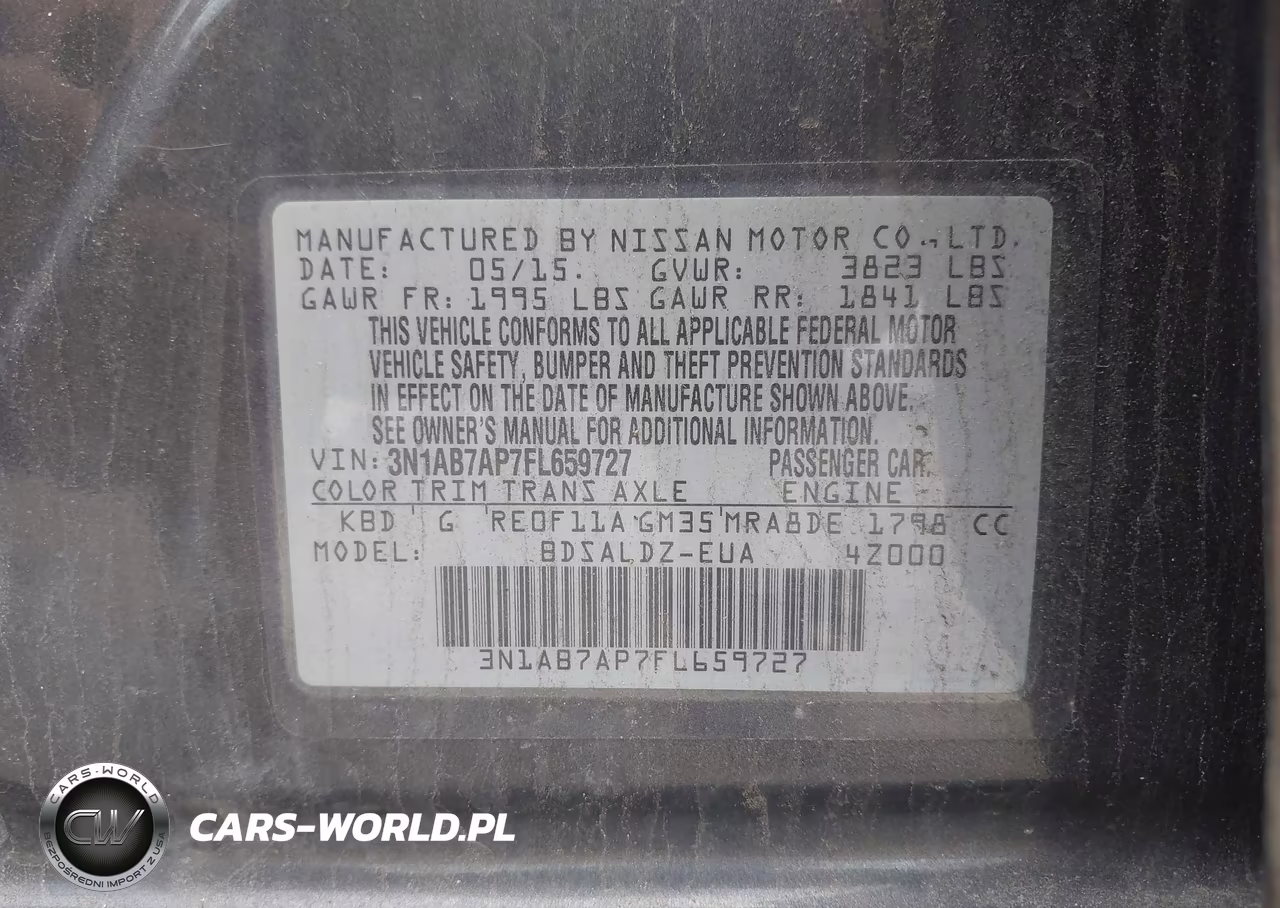 2015 Nissan Sentra Fe+ S-S-Sl-Sr-Sv VIN:3N1AB7AP7FL659727 - 9