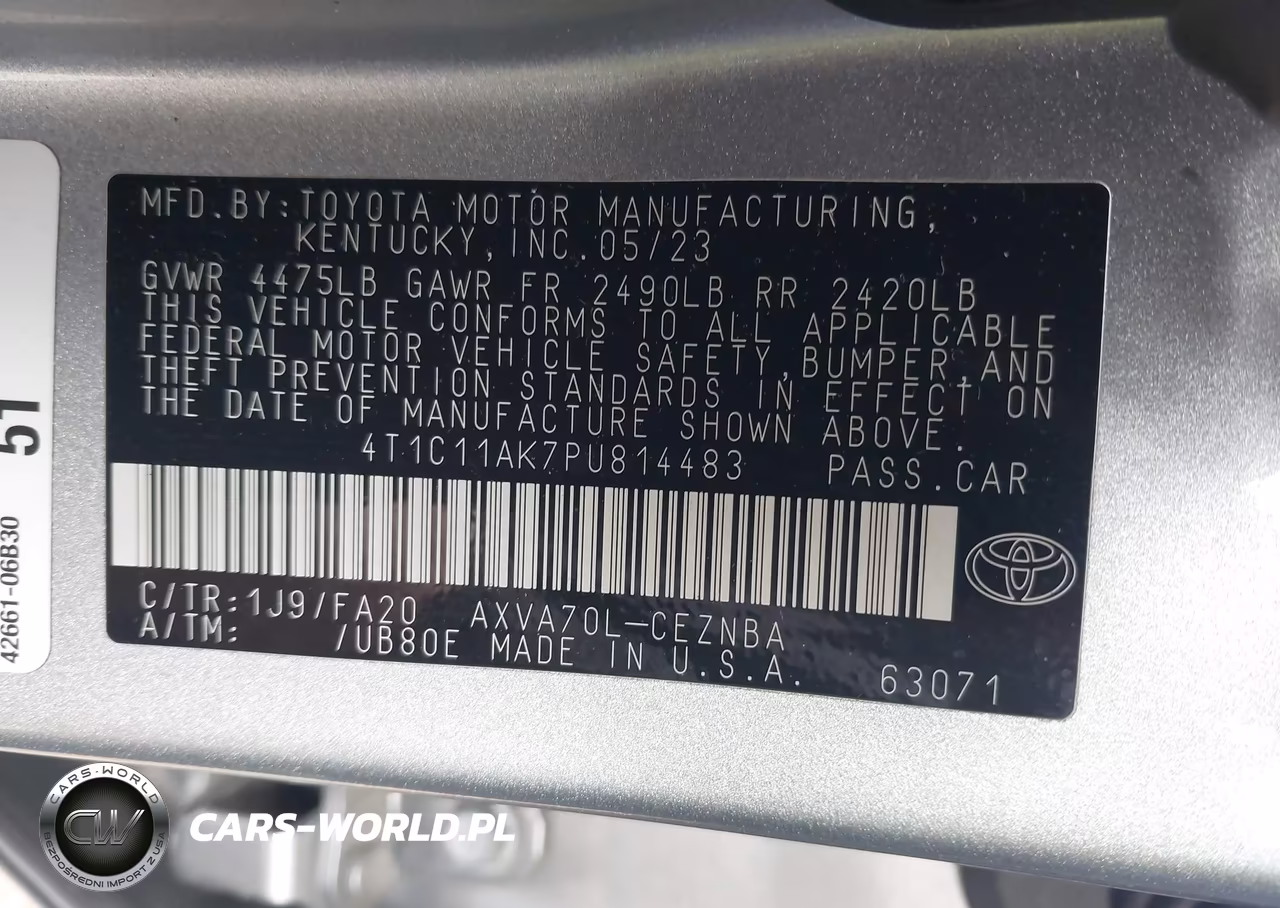 2023 Toyota Camry Le VIN:4T1C11AK7PU814483 - 9