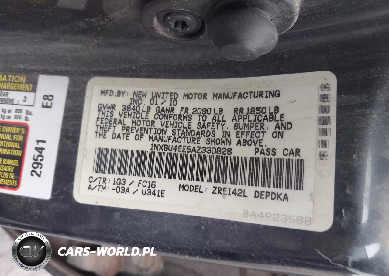 2010 Toyota Corolla Le VIN:1NXBU4EE5AZ330828 - 9